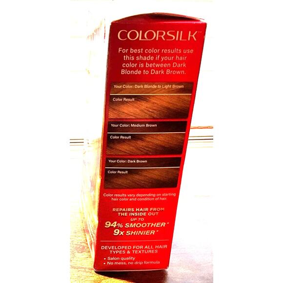 Revlon ColorSilk with Bond Repair Light Golden Brown #54 Pack of 1 Sealed - Picture 2 of 6